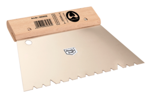 Solid board notched trowel
